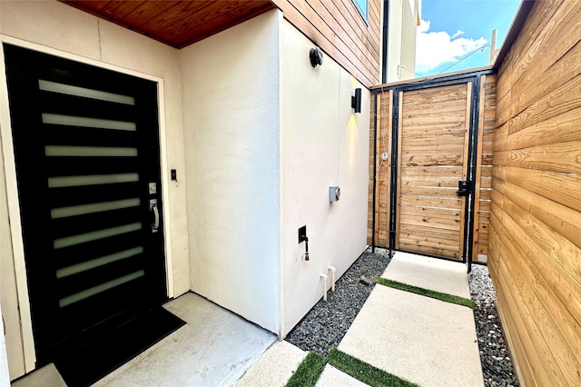 view of doorway to property