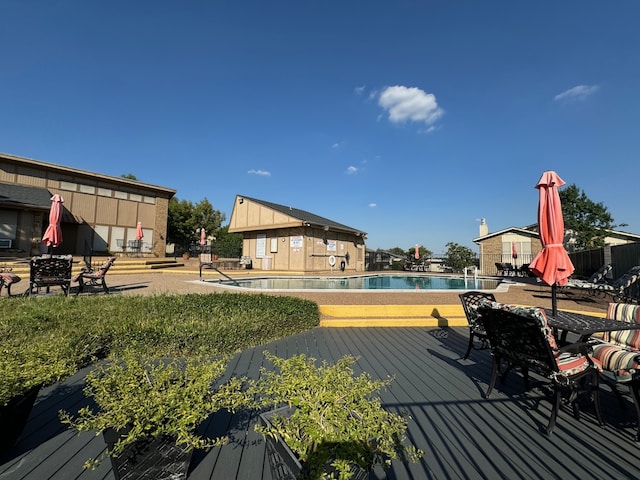 view of wooden terrace