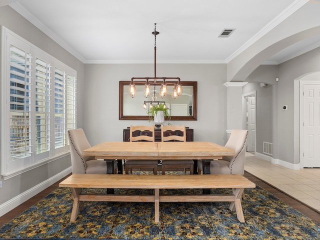 office area featuring ceiling fan, crown molding, and dark hardwood / wood-style flooring