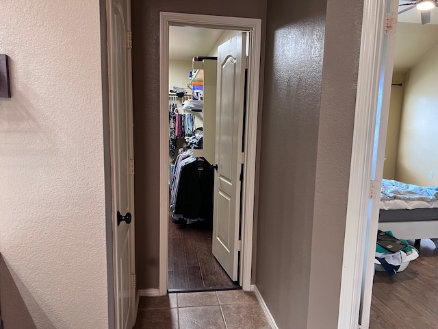 hall featuring light hardwood / wood-style flooring