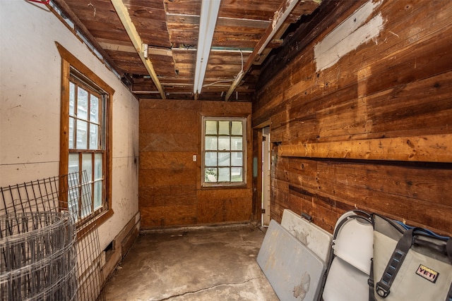 interior space featuring a healthy amount of sunlight and concrete floors