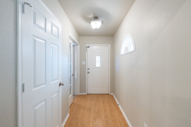 entryway with light hardwood / wood-style floors