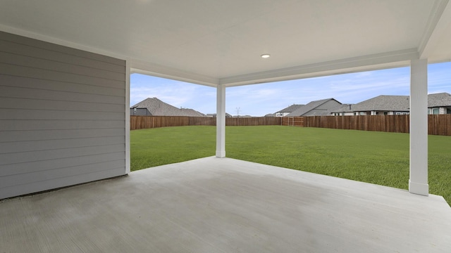 view of patio with a fenced backyard