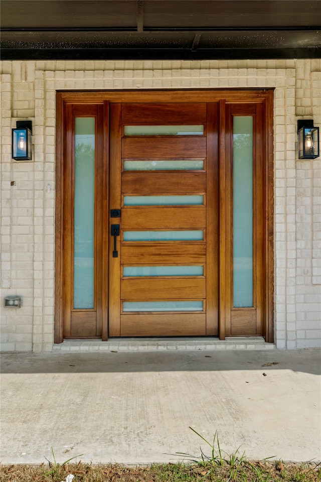 property entrance featuring french doors