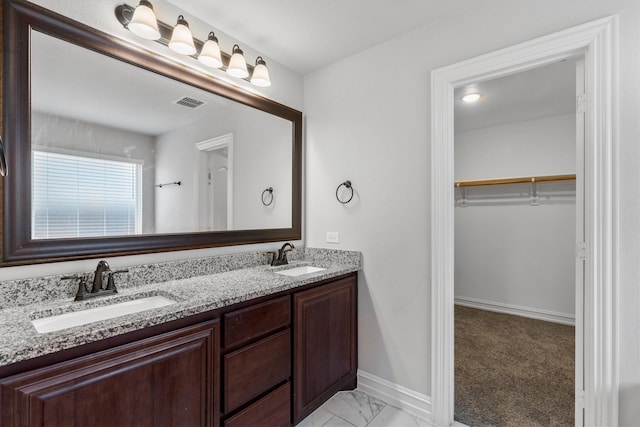 bathroom with vanity