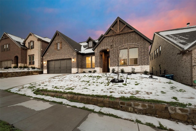 view of front of house featuring a garage