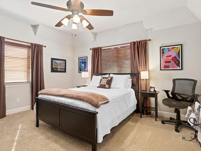 7005 Shinnecock Hills Dr, Fort Worth, TX 76132 - bedroom featuring a ceiling fan, light carpet, and baseboards