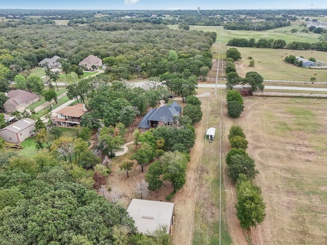 bird's eye view featuring a rural view