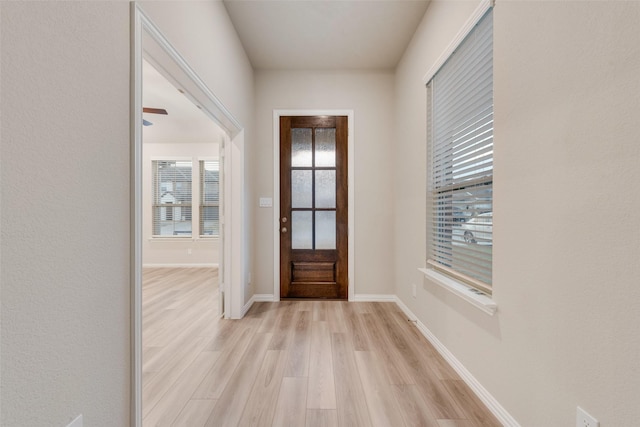 entryway featuring light wood-type flooring