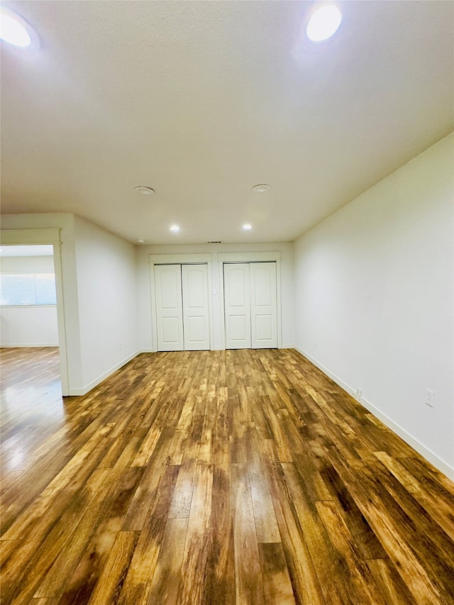 interior space with hardwood / wood-style floors