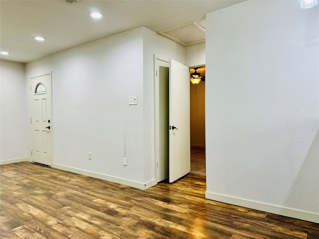 interior space featuring dark hardwood / wood-style floors