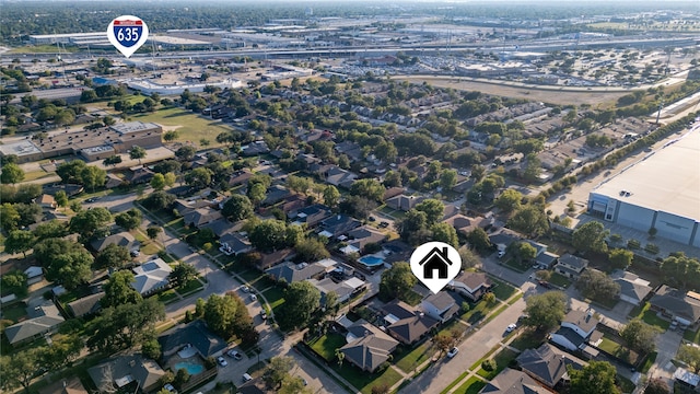 birds eye view of property