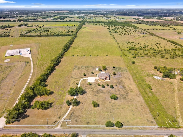 bird's eye view featuring a rural view