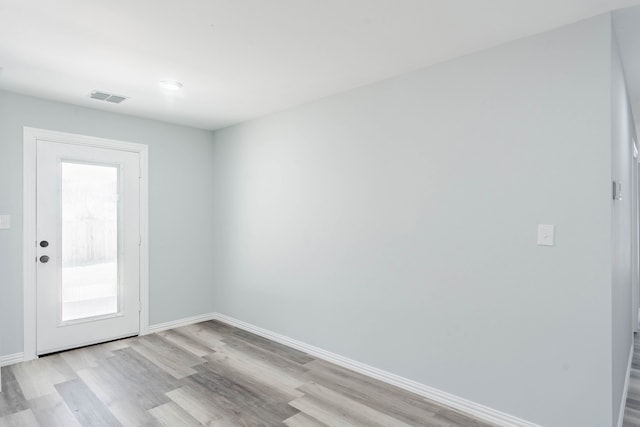 entryway featuring light wood-type flooring