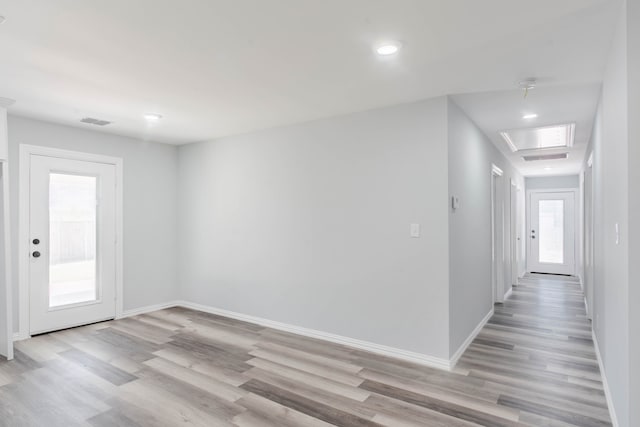 interior space featuring light hardwood / wood-style flooring