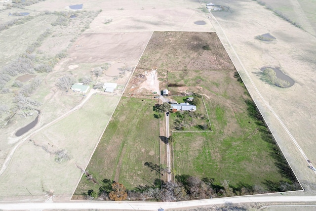 drone / aerial view with a rural view