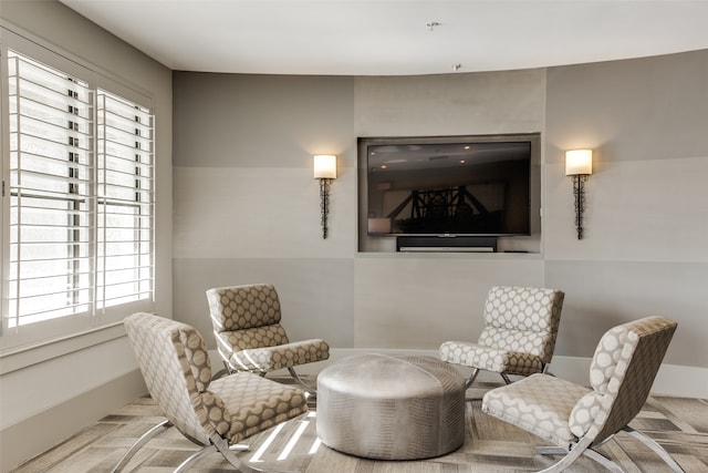 living area featuring plenty of natural light