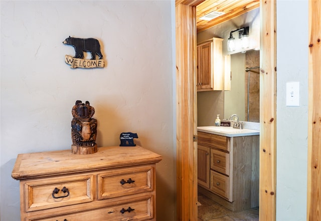 bathroom featuring vanity