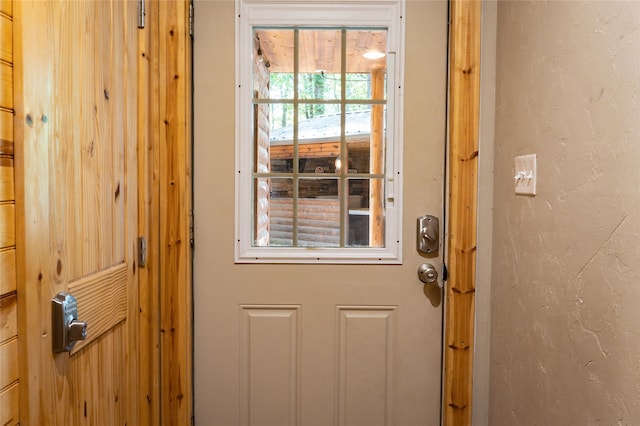 view of doorway to outside