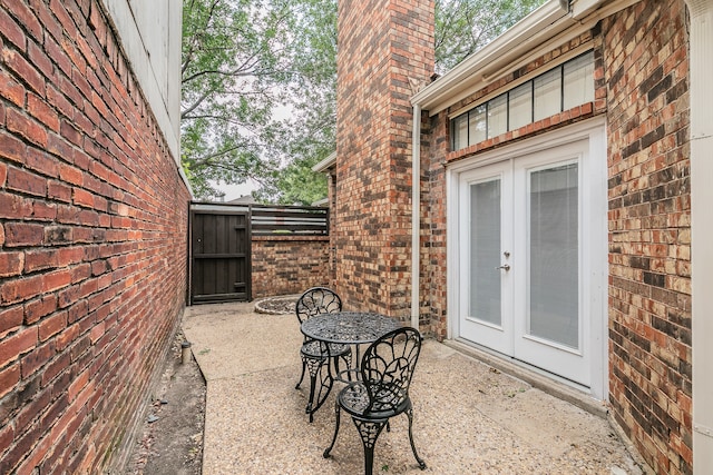 view of patio / terrace with french doors