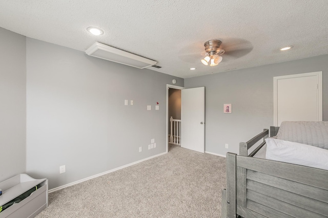 205 Benwynd Dr, Mesquite, TX 75149 - carpeted bedroom featuring recessed lighting, a textured ceiling, and ceiling fan
