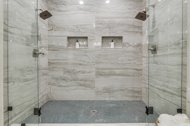 bathroom with an enclosed shower