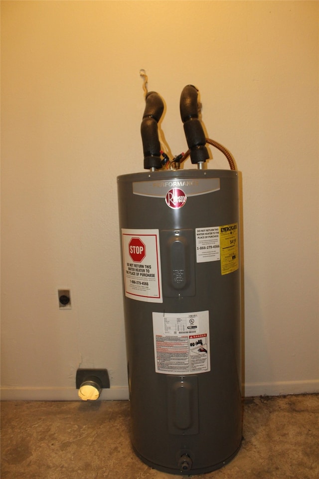 utilities featuring electric water heater