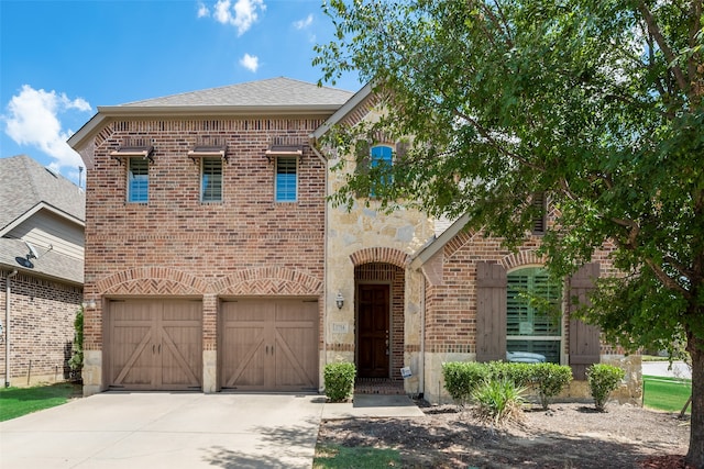 view of property with a garage