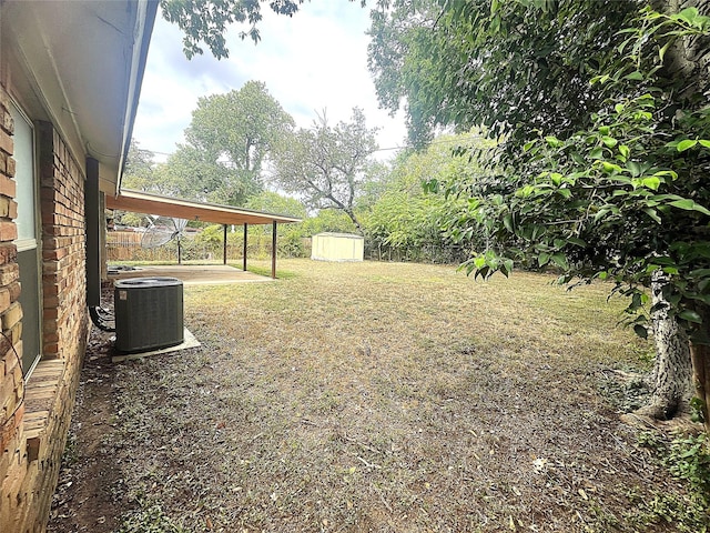 3504 Westfield Ave, Fort Worth, TX 76133 - view of yard with a patio area and central AC unit
