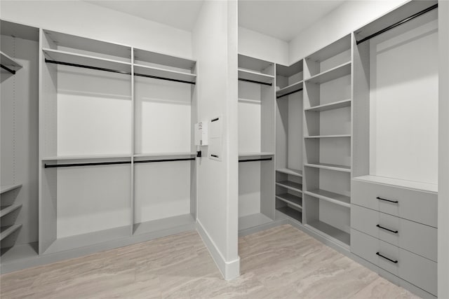 view of walk in closet