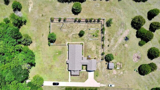 bird's eye view with a rural view