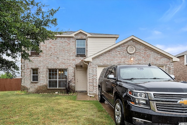 front of property featuring a front lawn