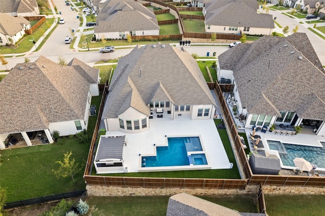 aerial view featuring a residential view