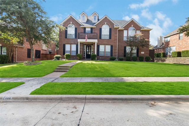 view of front of property with a front yard