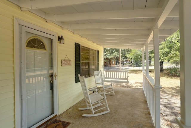 view of patio / terrace with a porch