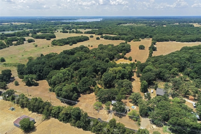 drone / aerial view with a rural view