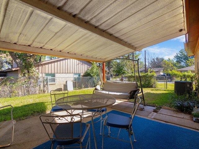 view of patio / terrace with cooling unit