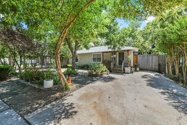 view of front of home featuring covered porch