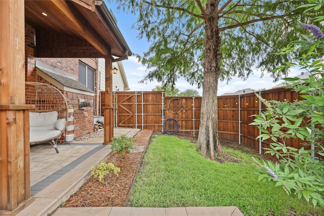 view of yard featuring a patio