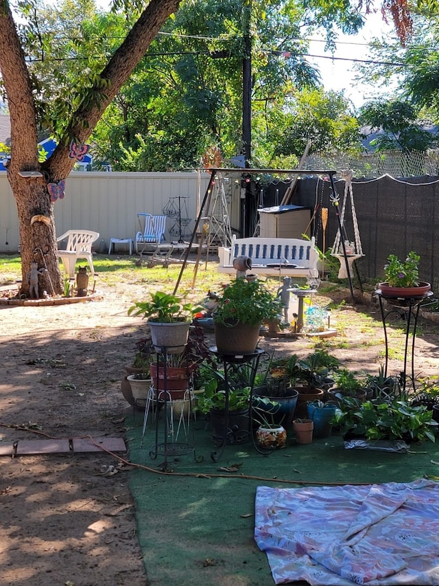 view of yard featuring a playground