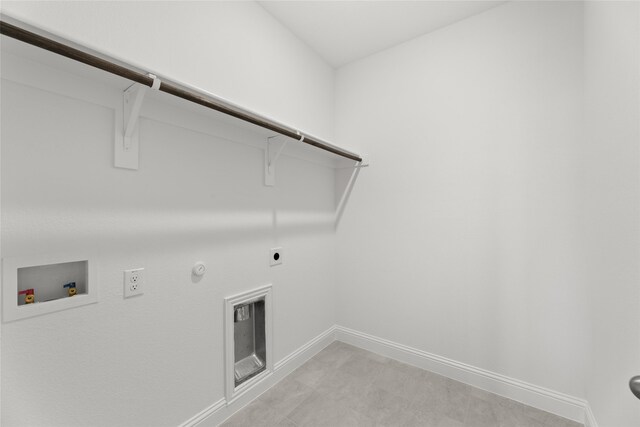 733 Lemmon Ln, Forney, TX 75126 - washroom featuring hookup for an electric dryer, laundry area, baseboards, hookup for a gas dryer, and washer hookup