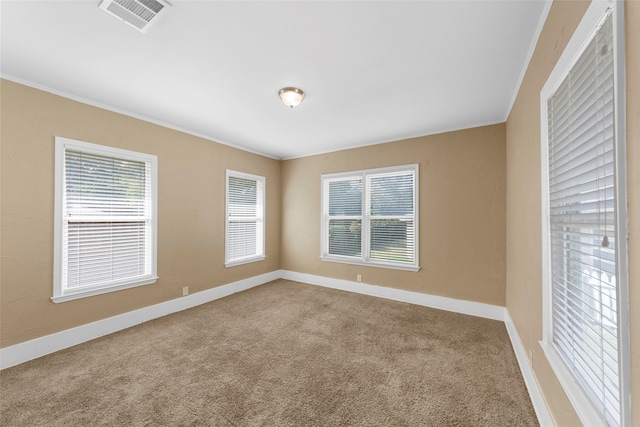 empty room featuring carpet flooring