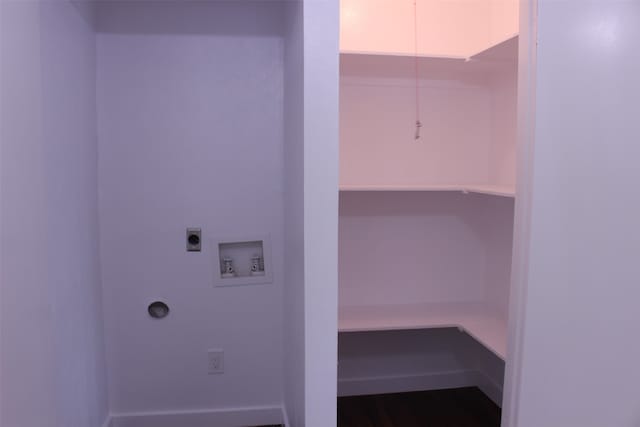 laundry room featuring hookup for an electric dryer and washer hookup