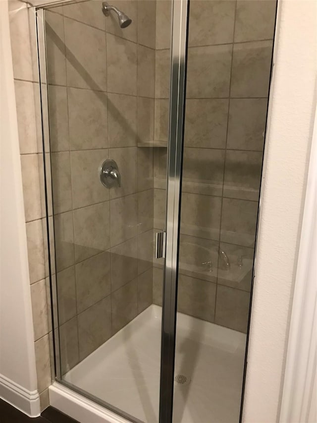 4111 Beamer Dr, Forney, TX 75126 - full bath with baseboards and a shower stall