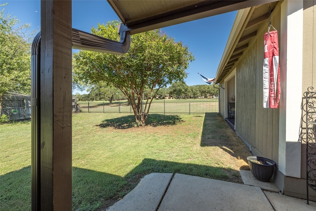 view of yard featuring a patio area