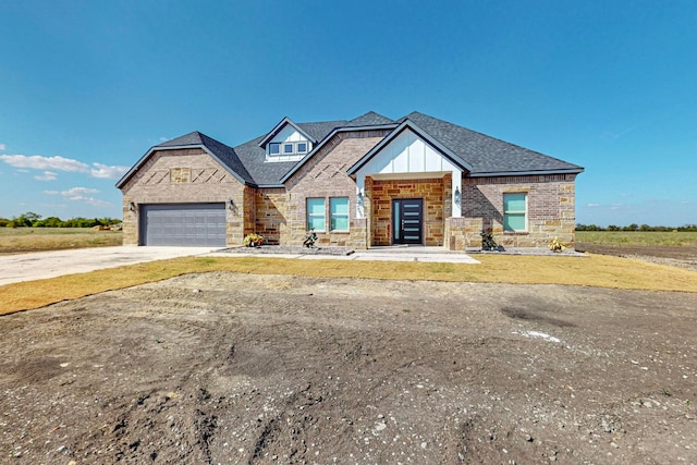 craftsman-style house with a garage