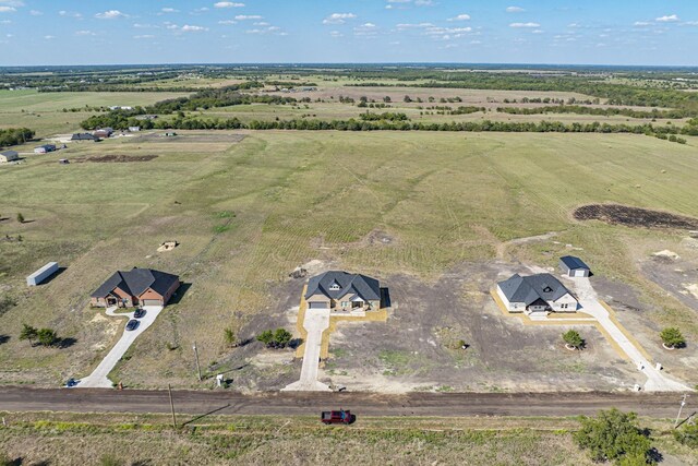 aerial view with a rural view