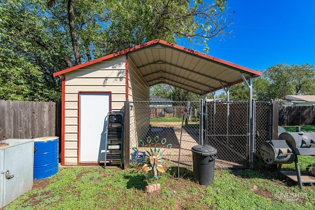 view of outdoor structure