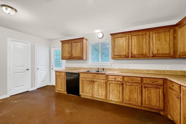 kitchen featuring dishwasher and sink