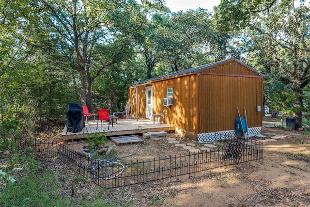 view of outbuilding featuring cooling unit